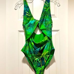 Green one piece with cut out. Lightweight ASOS